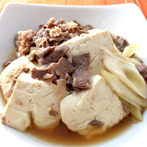 めんつゆで出来る！肉豆腐