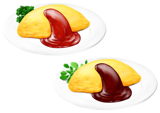 オムライス：イラスト無料