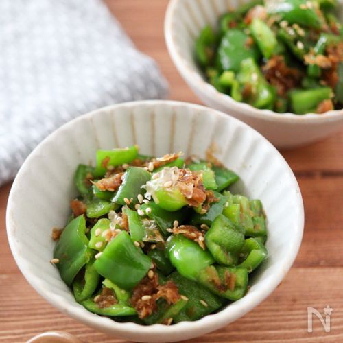 ちくわとピーマンのおかか炒め