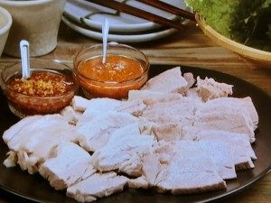 柔らか茹で豚の絶品ねぎポンマヨだれ﻿