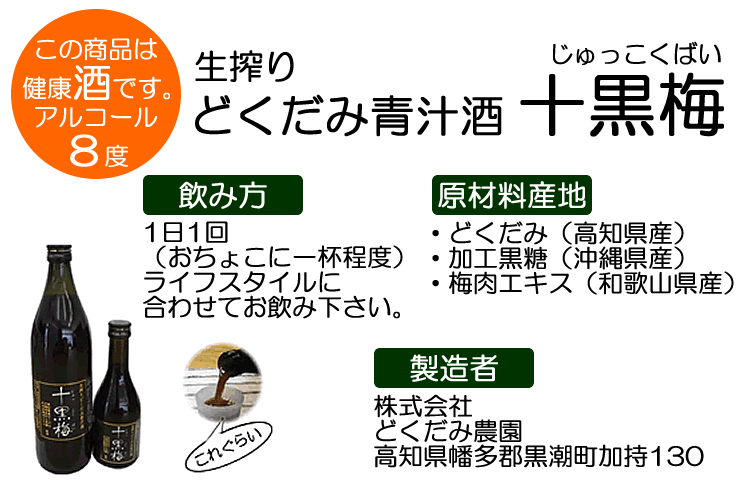 どくだみ青汁酒・十黒梅 じゅっこくばい の食援隊「十黒梅」を作った理由