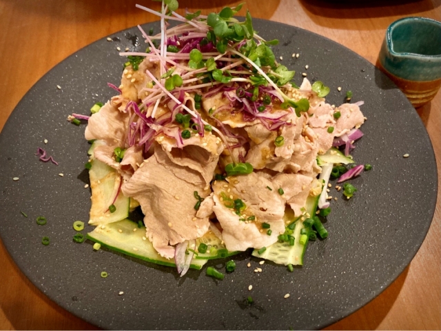 ナスと香味野菜の豚しゃぶ