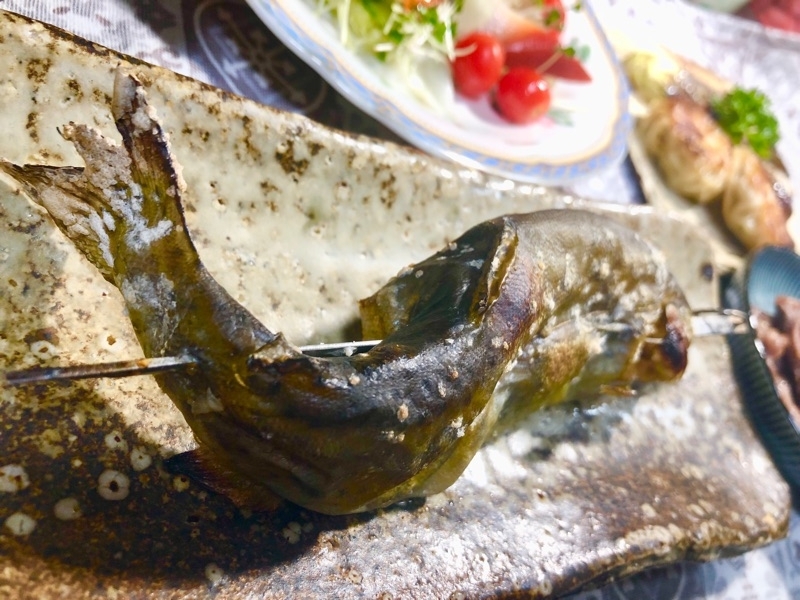 ニジマスの塩焼き