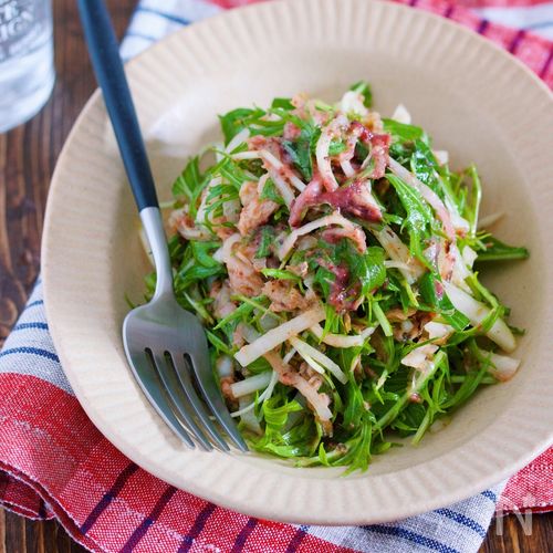 水菜の梅マヨ和え レシピ・作り方 by lush7892 - 楽天レシピ