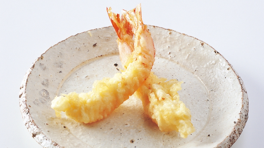 新メニューの甘えびの塩天ぷらです☆天丼専門店ふらわ