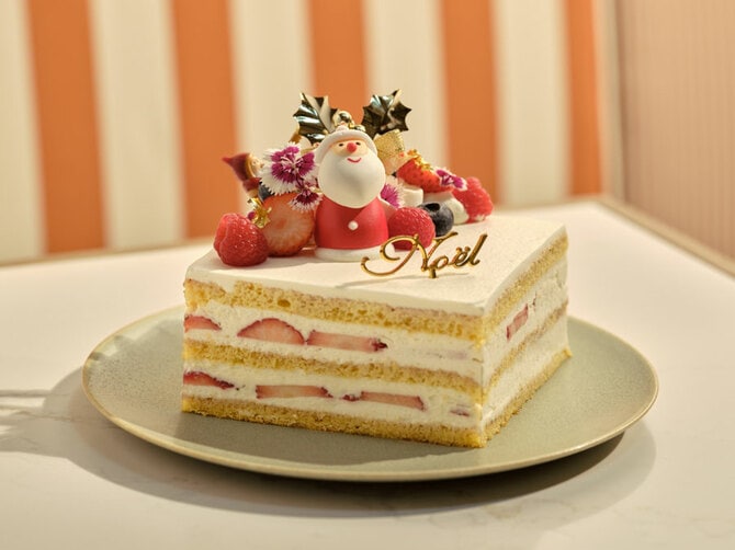 イタリア製 ドマン Dem 青薔薇 バスケット アマン東京 2024年オリジナルクリスマスケーキ『ブッシュ ド ノエル』『