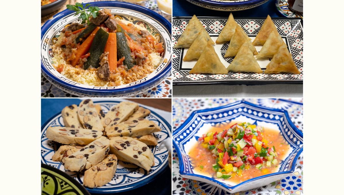 ロイヤルクスクス - モロッコ、セモリナンで作られた北アフリカ料理、焼き肉とクスクスの写真素材・画像素材 Image 91864733