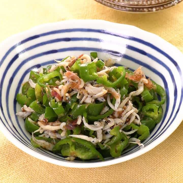 香ばしおかかde無限ピーマン作り置き レンジ お弁当