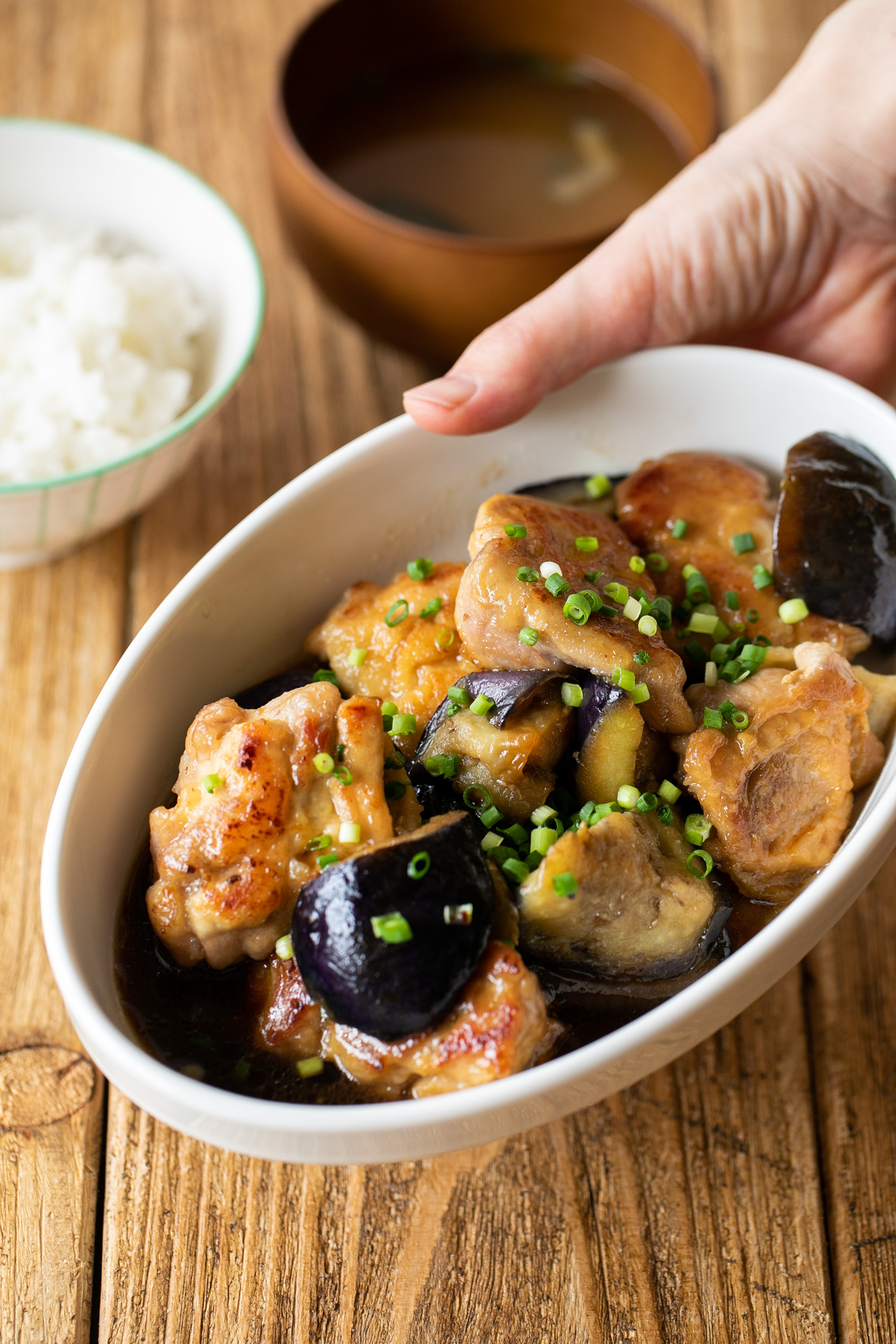 なすと豚肉の揚げ浸し