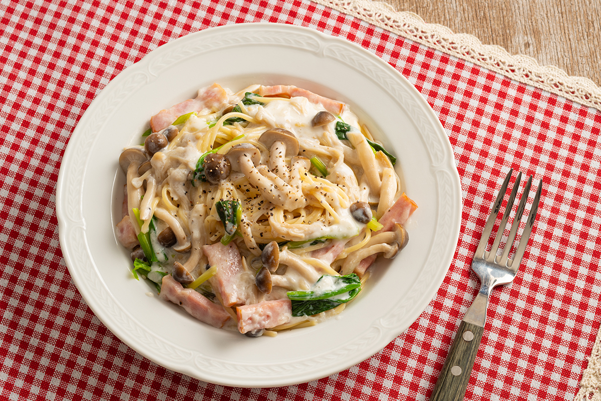 フライパン1つで和風クリームパスタ