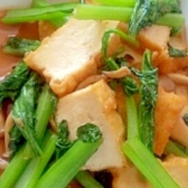 とろっと熱々♪ 小松菜と厚揚げの卵あんかけ