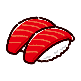 マグロ・カツオイラストのフリー素材イラストイメージ