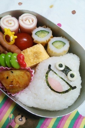 簡単キャラ弁♪キティおにぎり