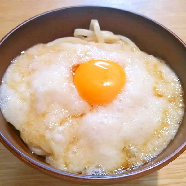きのこ入り 山かけうどん