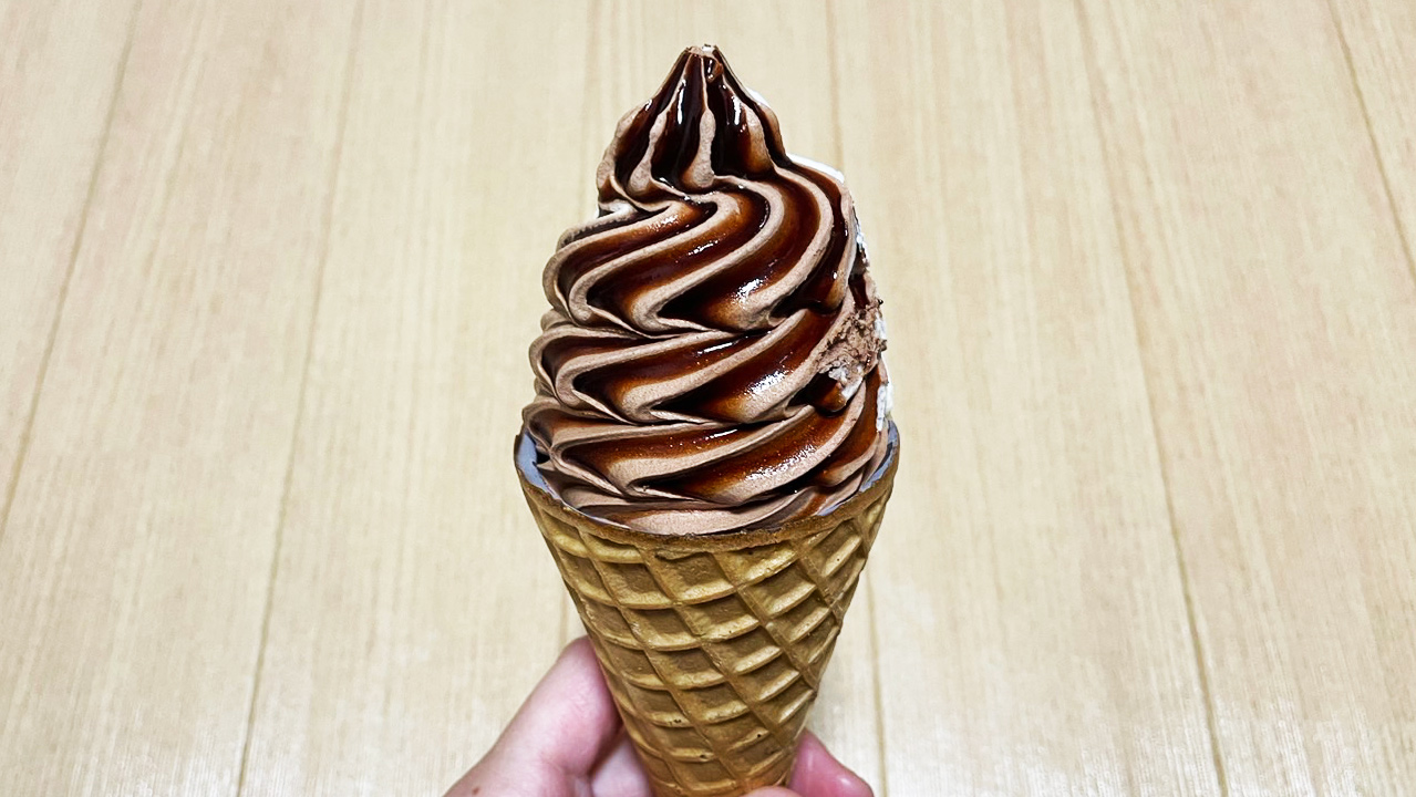 ワッフルコーンのソフトクリーム出来ました❣️食源の里 祥華