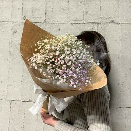 パステルカラーのおまかせ花束広島花屋オンラインショップ花将
