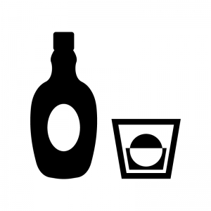 日本酒・一升瓶イラスト素材イラスト無料・かわいいテンプレート