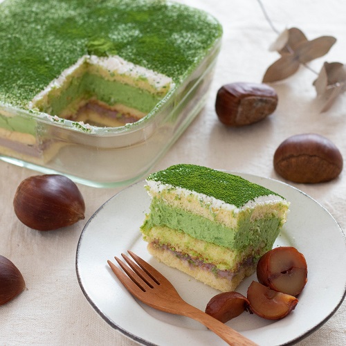 贅沢ケーキ♪ 抹茶のリースモンブランケーキ