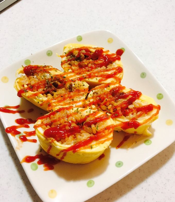 簡単キャラ弁 子どもが笑顔になる「お花柄のかわいいオムライス」レシピ