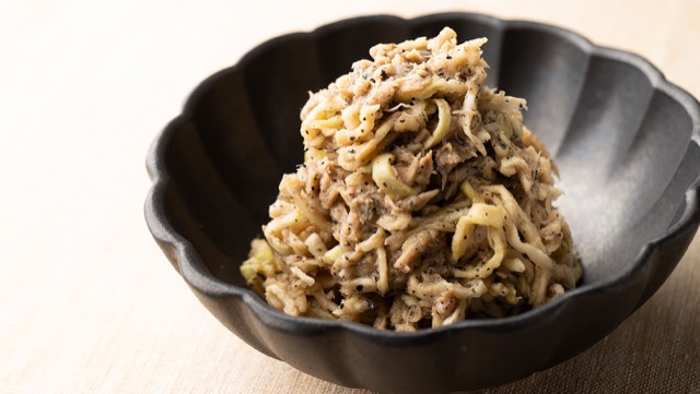 備蓄食材で作るおすすめ非常食！切り干し大根とツナ缶のあえ物カゴメ株式会社