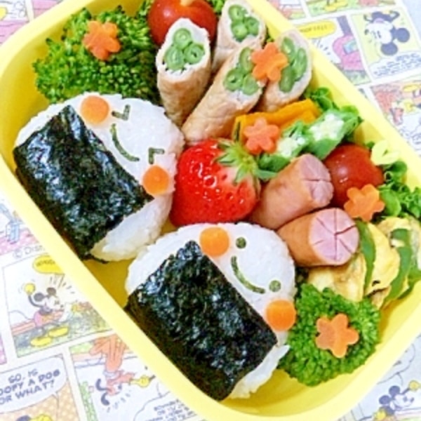 秋定番♪簡単リスとどんぐりのお弁当 キャラ弁