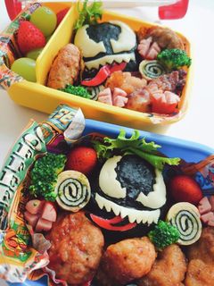 虫好きさん集まれ🌲 かぶとむし弁当🍙 ♪＊♪＊♪＊♪＊♪＊♪＊♪＊♪＊♪＊♪＊♪ @acya_obento 簡単キャラ弁やお弁当作りに役立つ情報こども大好きおうちごはんを発信中⭐️ ♪＊♪＊♪＊♪＊♪＊♪＊♪＊♪＊♪＊♪＊♪ 今日は昨日のかぶとむし弁当を詳しく投稿する