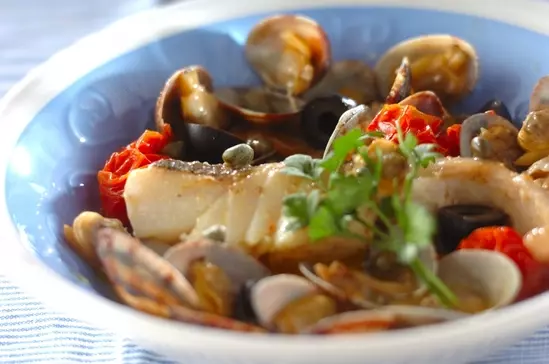 鯛の切り身でアクアパッツア風 – スーパーマーケット リブレ京成