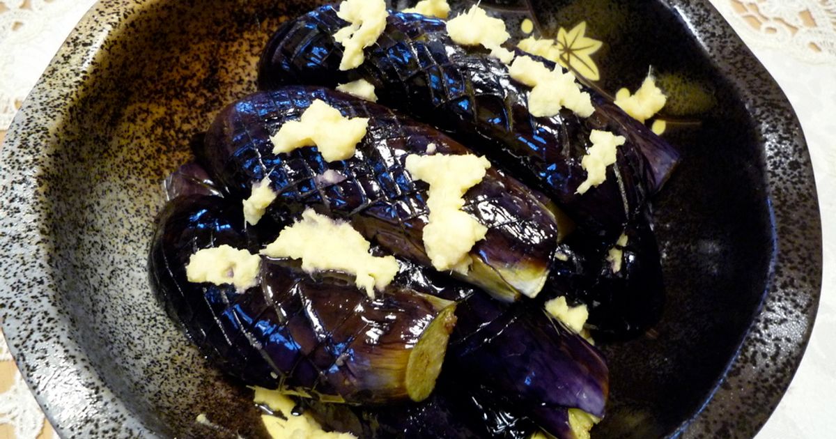 キャンプ飯 ほんとにおいしい茄子の丸焼