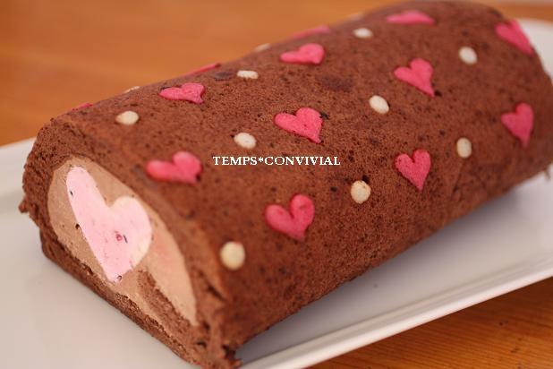 オリジナル絵柄入りロールケーキ バレンタインレシピ クルールはりま