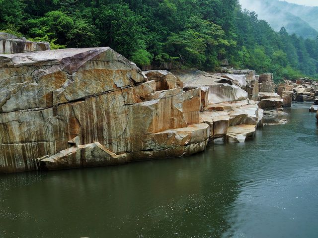 ランチ後に「寝覚の床」まで降りてみた @ ねざめ亭 - まき子の酒