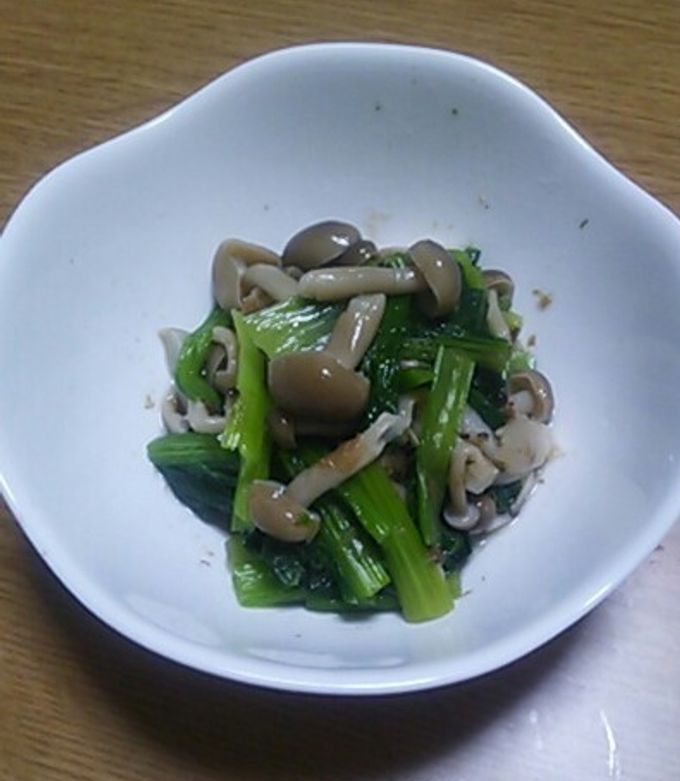 小松菜としめじの煮びたし 優しいお出しがじゅわっと♪