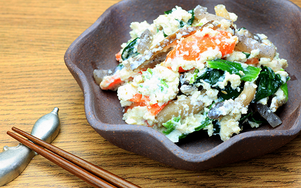 いくらとほうれん草の白和え