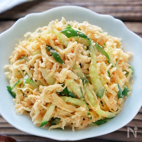 たたききゅうりの明太子和え