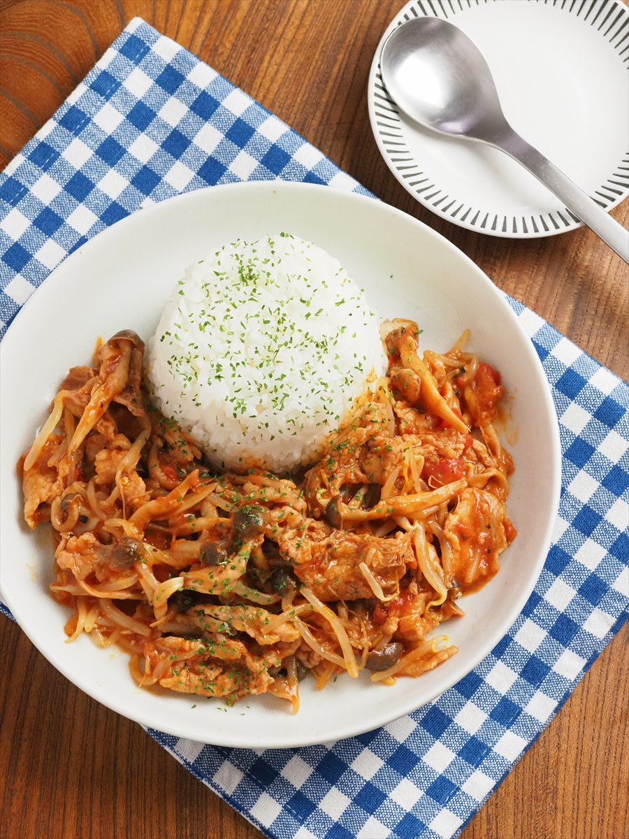 メシ通、もやしと豚肉のハヤシライス風 - 魚料理と簡単レシピ