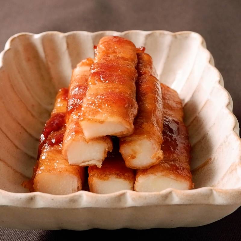 豚バラと長芋の梅オイスター炒め