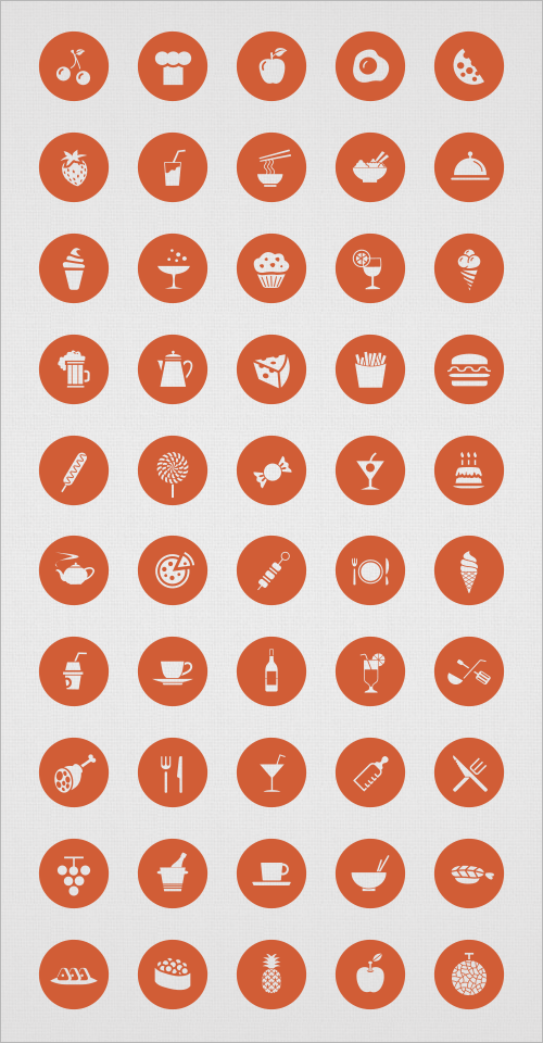 細かな描写が特徴 食べ物をテーマにしたアイコンセット「Foody Icons」