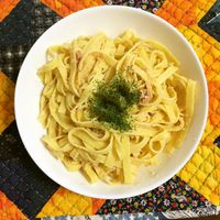 フェットチーネのエビマヨ風パスタ