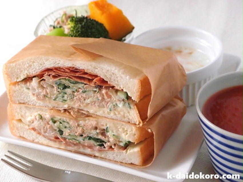 自家製ツナとブロッコリーの満足サンド