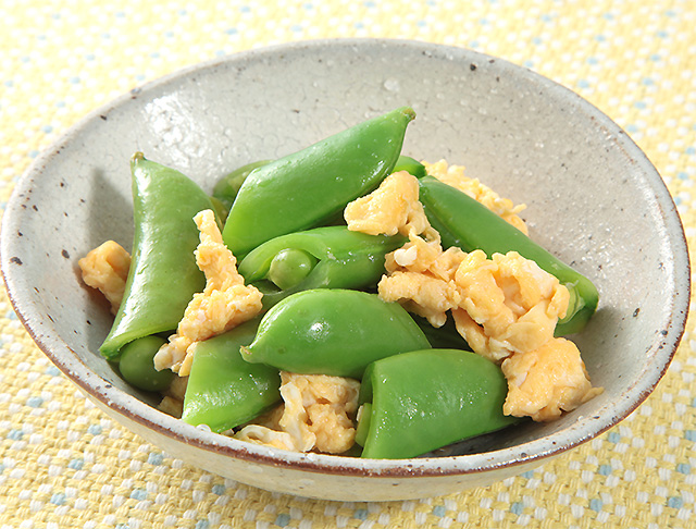 アスパラとスナップえんどうの菜種油和え - 油屋ごはん