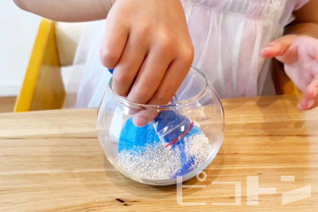 100均セリアで夏休み工作 ジェルキャンドルの作り方 海のキャンドルを湯煎なしのズボラ手順で♪雪見日和