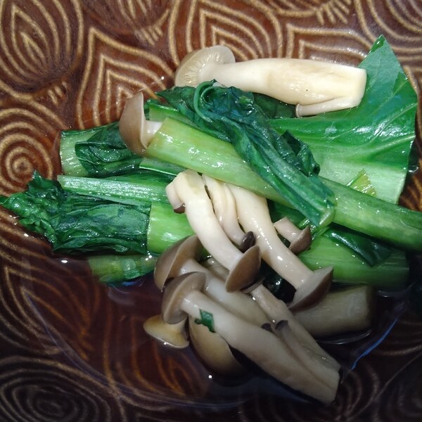 カニカマいいね！小松菜としめじのおひたし