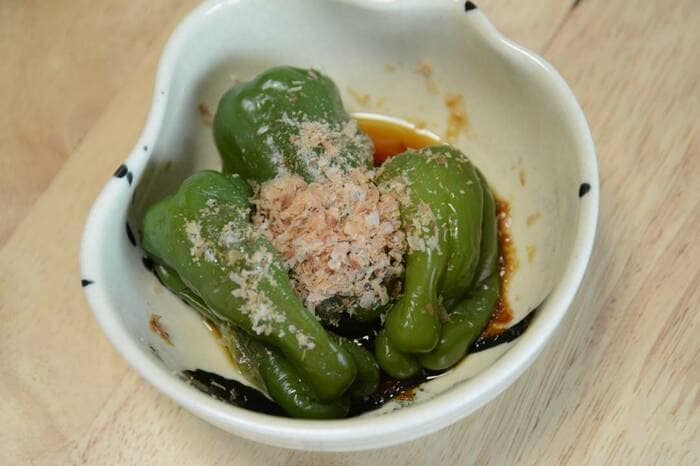 まるごとピーマンのレンチンびたしのレシピ・作り方プロに教わるおいしいレシピ オレンジページ.net