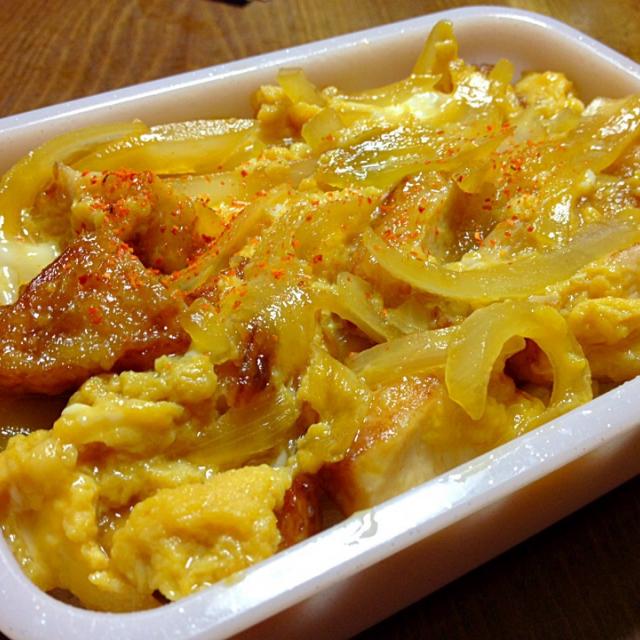 簡単リメイク！唐揚げの残りで卵とじ＆丼