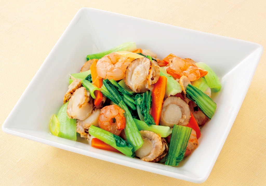 シャキシャキあつあつ！ チンゲン菜とえびのしょうが中華炒め