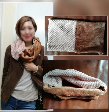 Easy to make♪ How to make a fluffy neck warmer☆Keikoton - YouTube