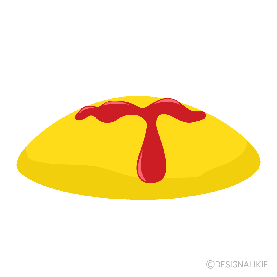 Icon_B707 オムライスにケチャップでハートを描く -無料イラスト・アニメーション素材TELOPICT.com