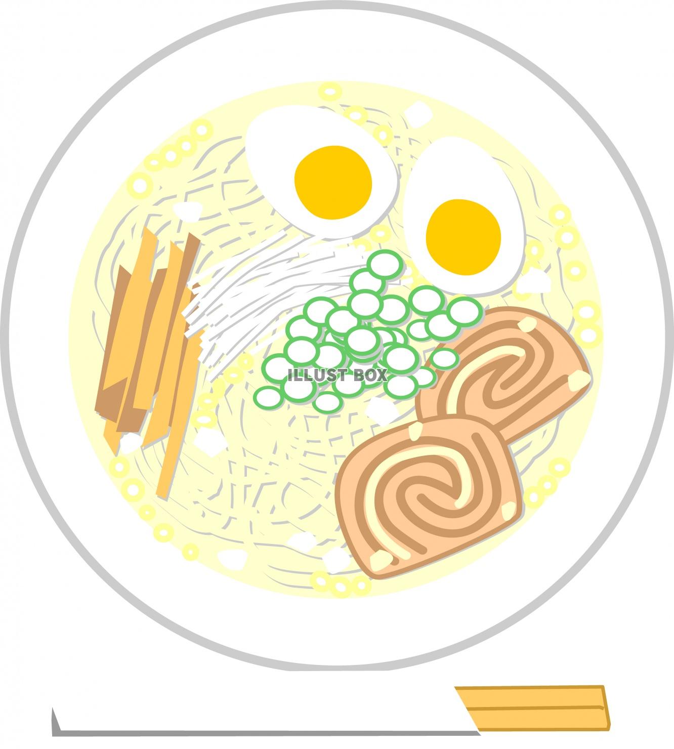 シンプルな醤油ラーメンイラストのイラスト素材・ベクター Image 203680845