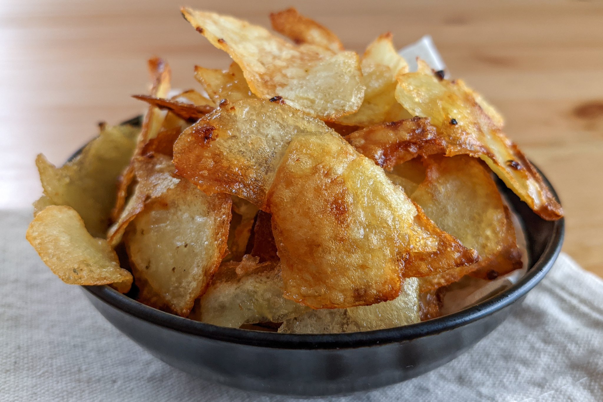 フライパンで作れるお手製ポテトチップス