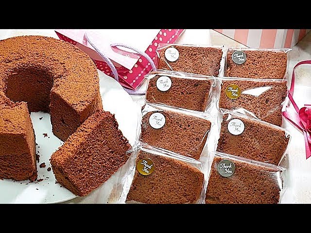 桜シフォンのホールをラッピングしてみた