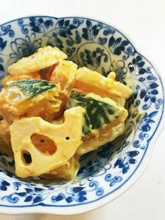 雪蓮根とカボチャのサラダお料理レシピユワキヤベジフード大分